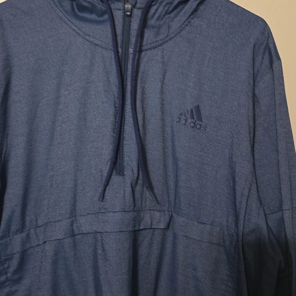 Adidas Men's‎ Windbreaker Quarter Zip in Navy Size XL